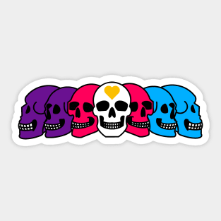 Pride Skulls Polyamorous Sticker